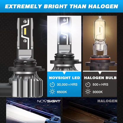 NOVSIGHT LED Headlight Bulbs 2PCS 9005 2PCS H11