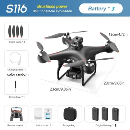 MAX Drone Professional 3 Batteries 8K Dual Camera Optica