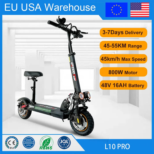 800W Powerful Electric Kick Scooter Anti-skid