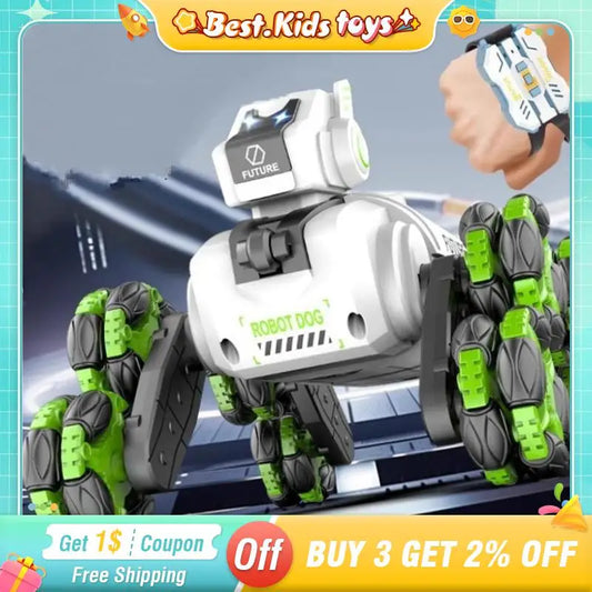 RC Robot Spray Dog Lights Music
