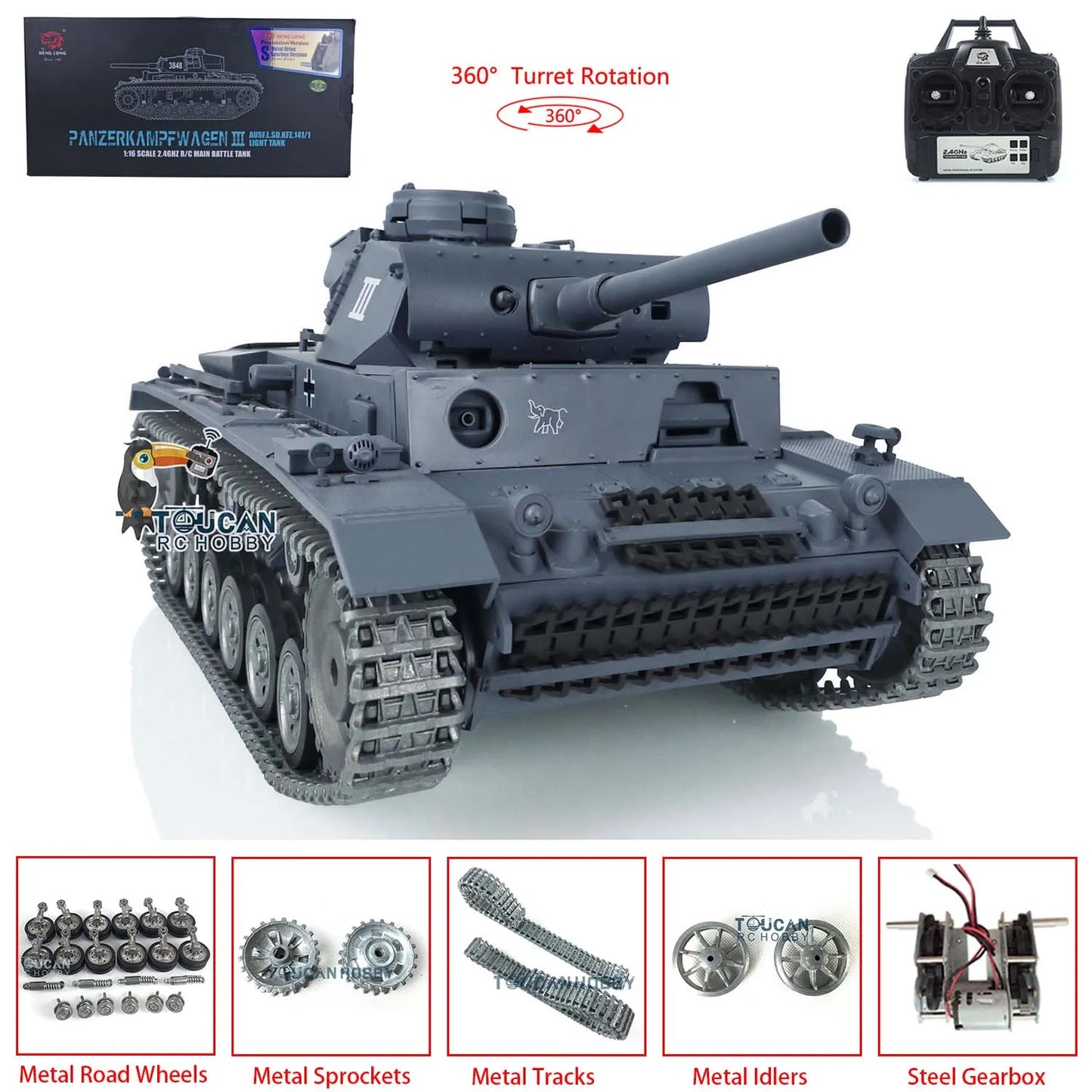 RC Tank Panzer  Custom Metal Tracks Wheels