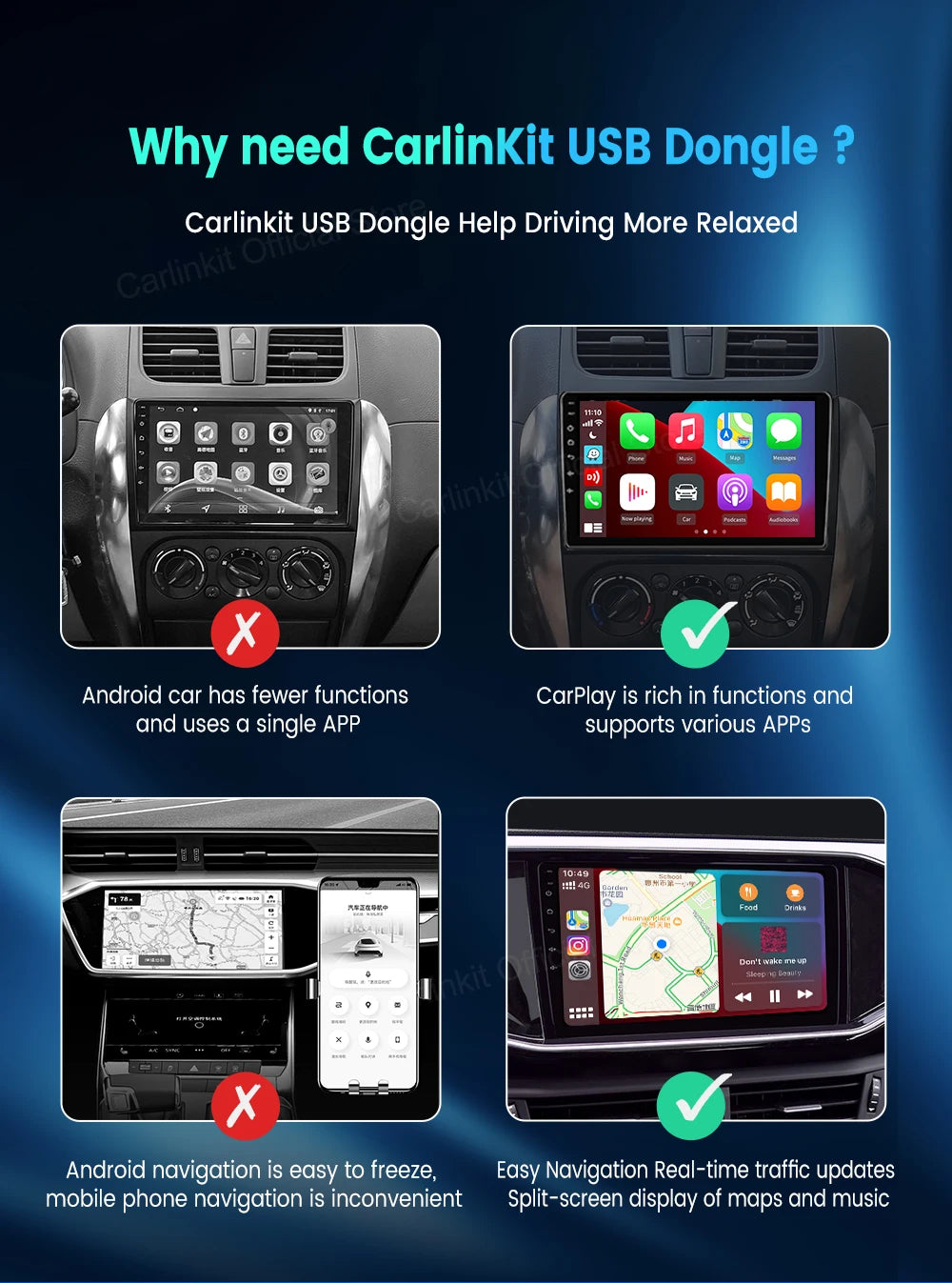CarlinKit USB Wired/Wireless CarPlay Dongle