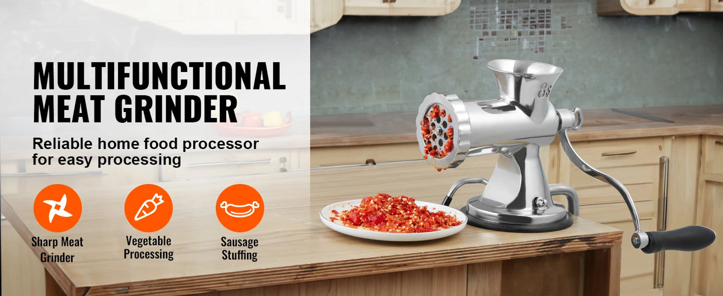 Manual Meat Grinder 304 Stainless Steel Hand