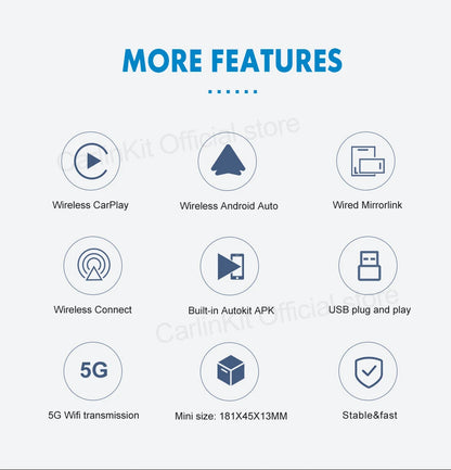 CarlinKit USB Wired/Wireless CarPlay Dongle