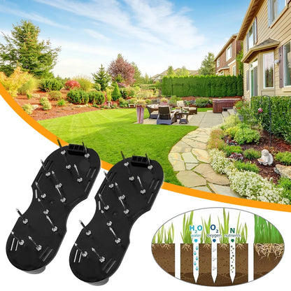 2pcs Universal Lawn Aerator Shoes with Adjustable Strap