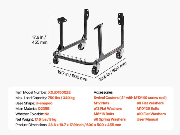 SucceBuy Engine Stand, 750 LBS Engine Motor StaNDs
