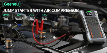 Portable Car Jump Starter With Air Compressor,