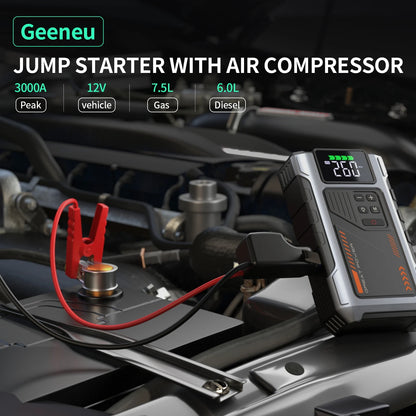 Portable Car Jump Starter With Air Compressor,