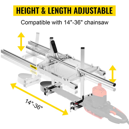 SucceBuy Chainsaw Mill Planking Milling 24 36 48 In Guide Ba