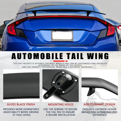 47" Universal Car Racing Rear Trunk Spoiler Sedan