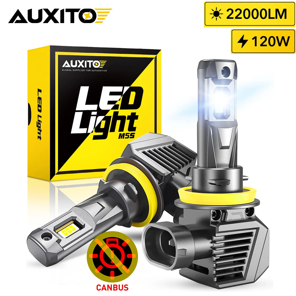AUXITO 2Pcs 22000LM H11 LED Headlight