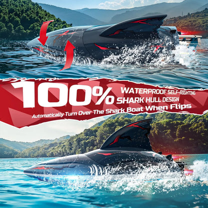 RC Shark Boat 3S Speed, Self-Rising
