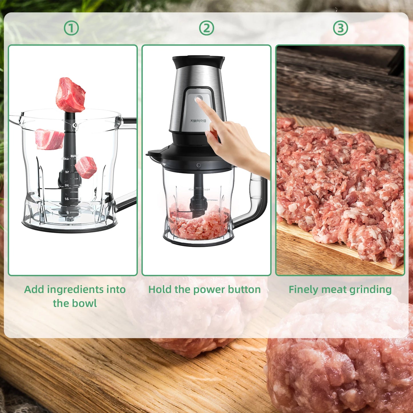 BioloMix 3-in-1 Multifunctional Food Processor