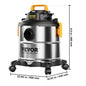 SucceBuy Stainless Steel Wet Dry Shop Vacuum