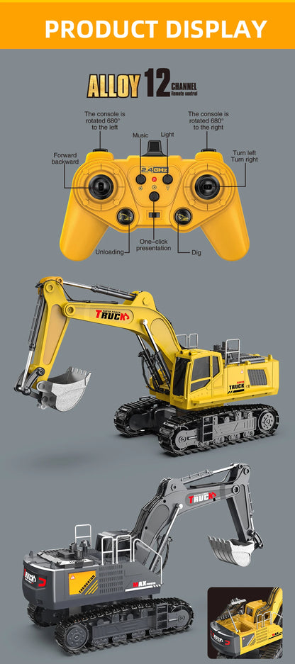 RC Spray Excavator Truck Simulation  Sound Led