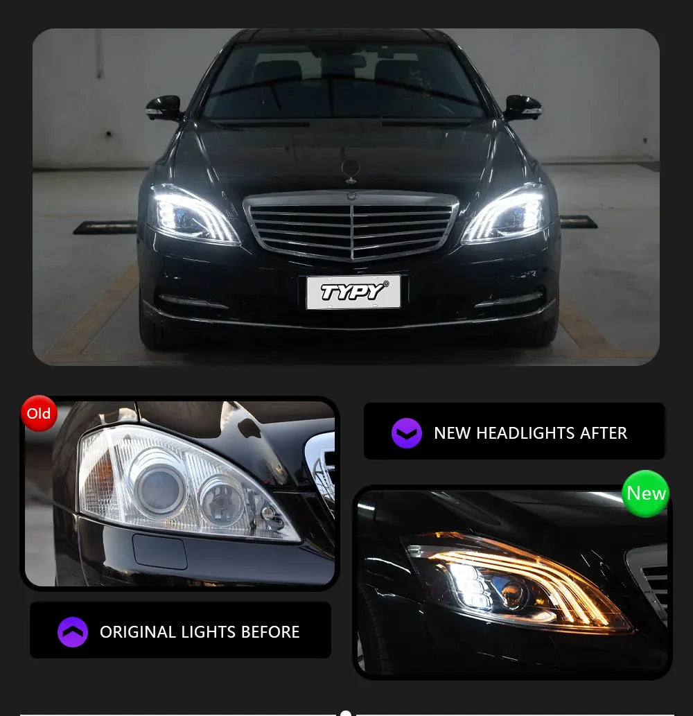 TYPY Car Lights For Mercedes W221 Headligh