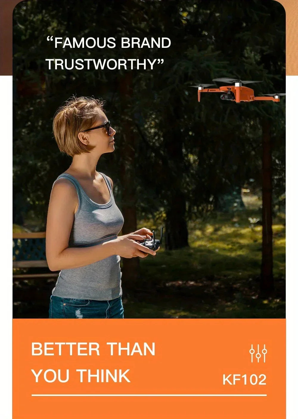 Drone with Dual Camera 2-Axis Gimbal Optica