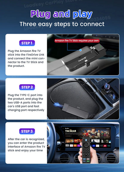 2025 New CarlinKit FireDrive Link For Amazon Fire TV Stick