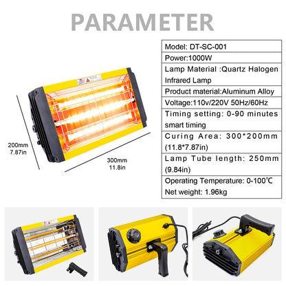 DATOUBOSS Portable Infrared Paint Curing Lamp 1000