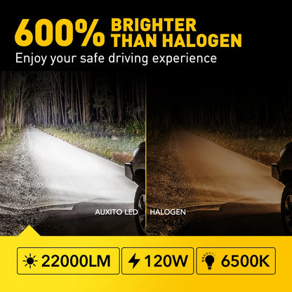 AUXITO 2Pcs 22000LM H11 LED Headlight