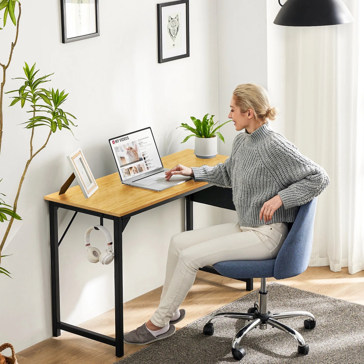 JHK Computer Desk Writing Study Office Gaming