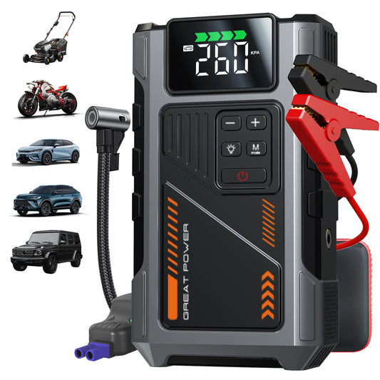 Portable Car Jump Starter With Air Compressor,