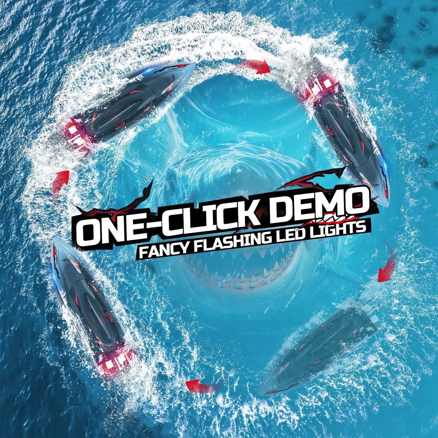 RC Shark Boat 3S Speed, Self-Rising