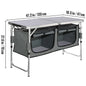 SucceBuy Camping Outdoor Kitchen Table Cabinet