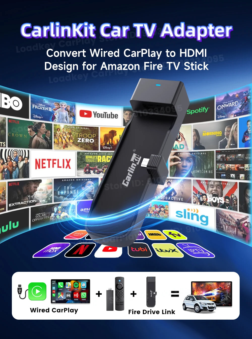 2025 New CarlinKit FireDrive Link For Amazon Fire TV Stick