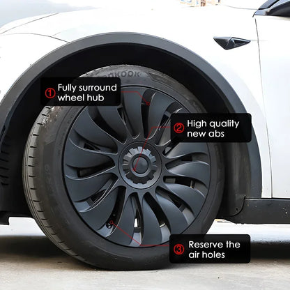 YIKUN 4PCS Wheel Cover for Tesla Model Y 19 Inch
