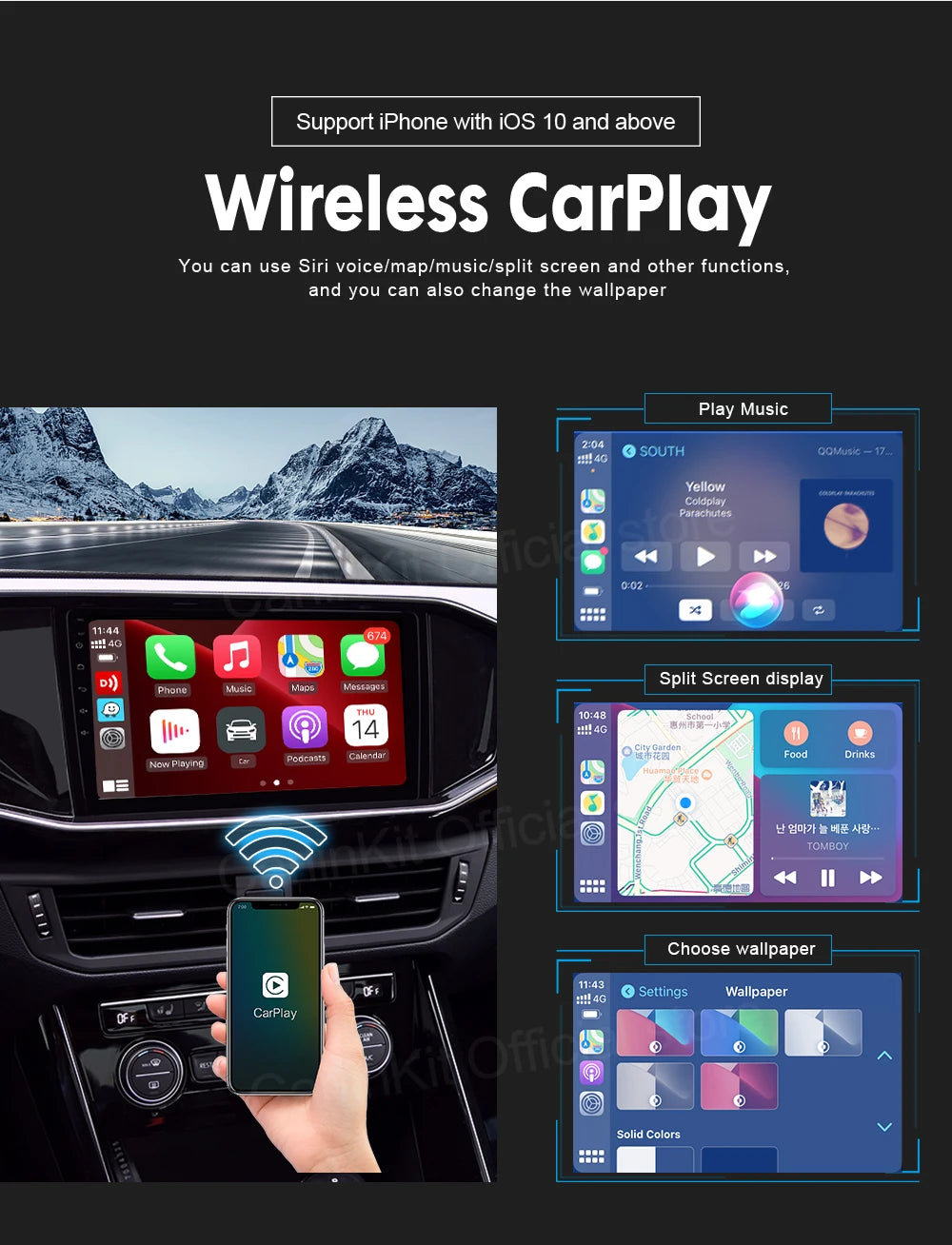 CarlinKit USB Wired/Wireless CarPlay Dongle