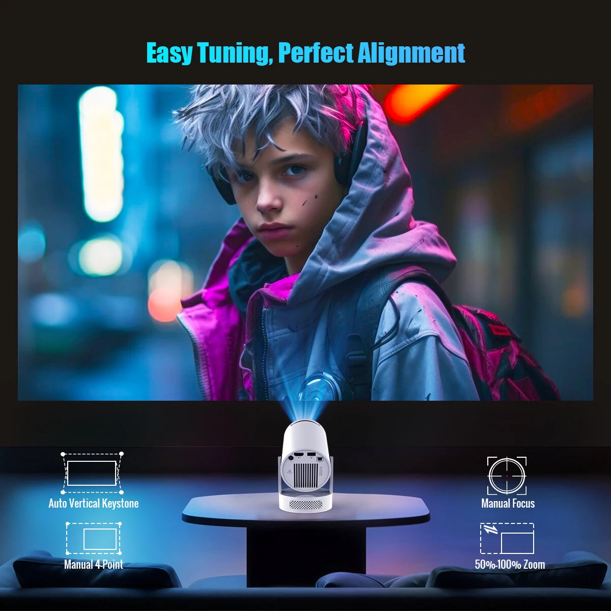 Magcubic HY300 Pro + Projector 4K 720P With 5W Speaker