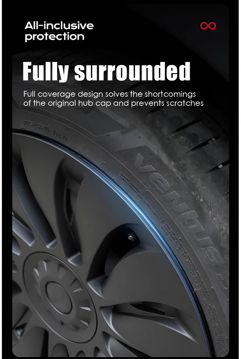 YIKUN 4PCS Wheel Cover for Tesla Model Y 19 Inch