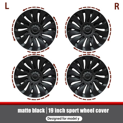 YIKUN 4PCS Wheel Cover for Tesla Model Y 19 Inch