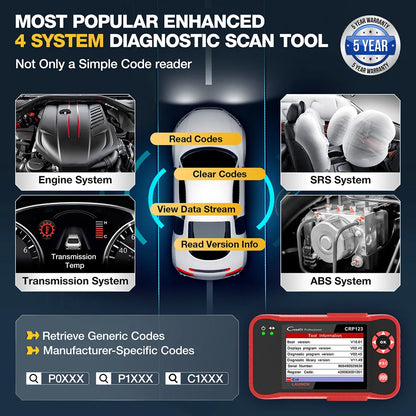 LAUNCH X431 CRP123 OBD2 Car Scanner ABS/SRS/