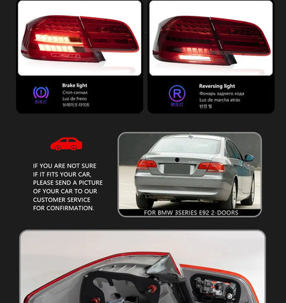 2006-2013 BMW M3 E92 Tail Light 330i 335i Lights LED