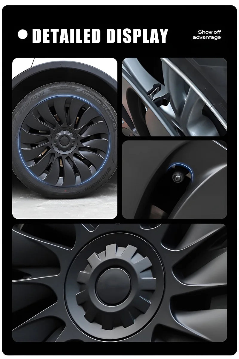 YIKUN 4PCS Wheel Cover for Tesla Model Y 19 Inch