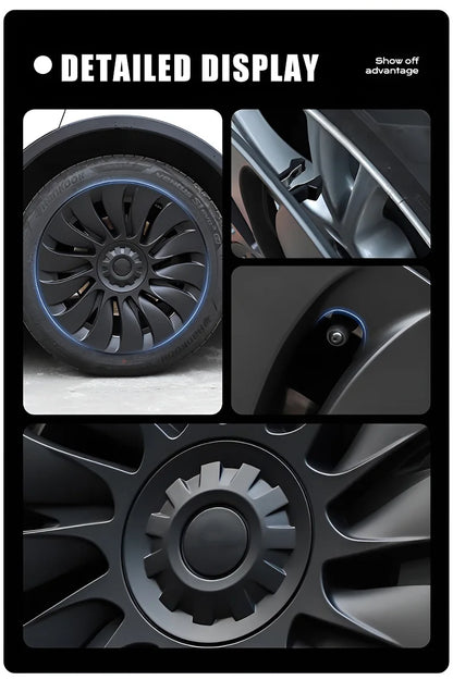 YIKUN 4PCS Wheel Cover for Tesla Model Y 19 Inch