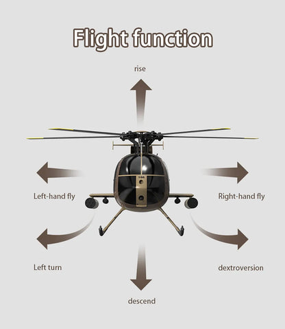 RC Fixed Height Single Blade Flybarless  Helicopter