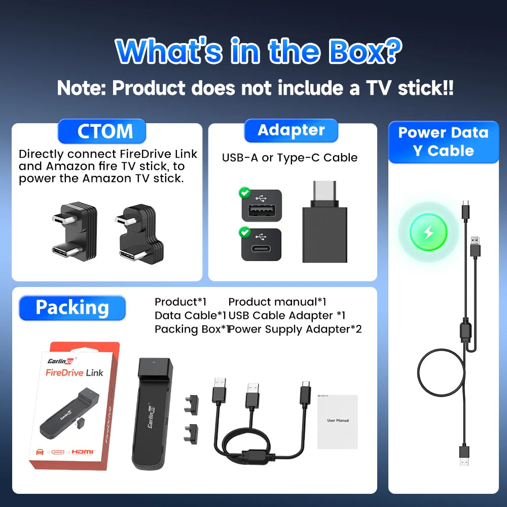 2025 New CarlinKit FireDrive Link For Amazon Fire TV Stick