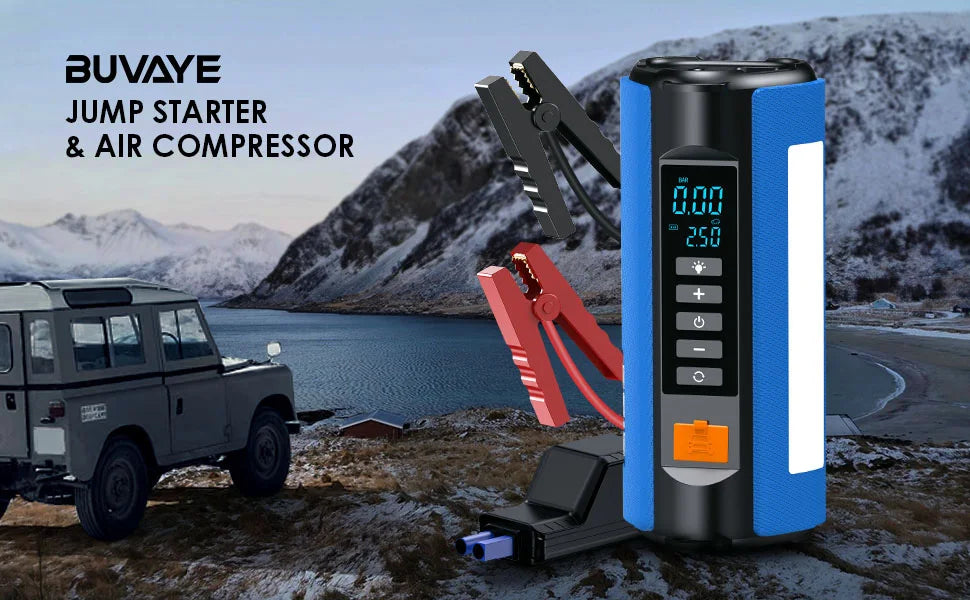BUVAYE Car Jump Starter Air Pump Outdoor