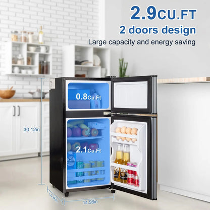 Mini Fridge with Freezer, 2.9 Cu.Ft Energy Saving