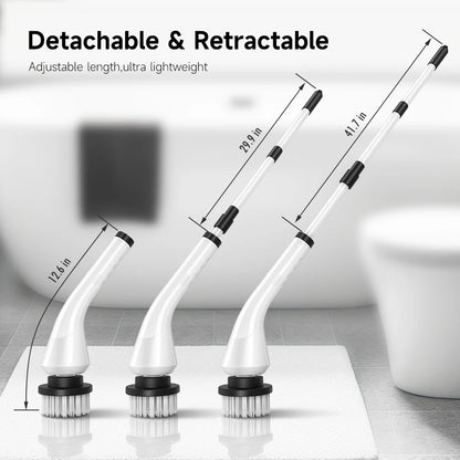 Electric scrubber with 8 Replaceable Brush Heads