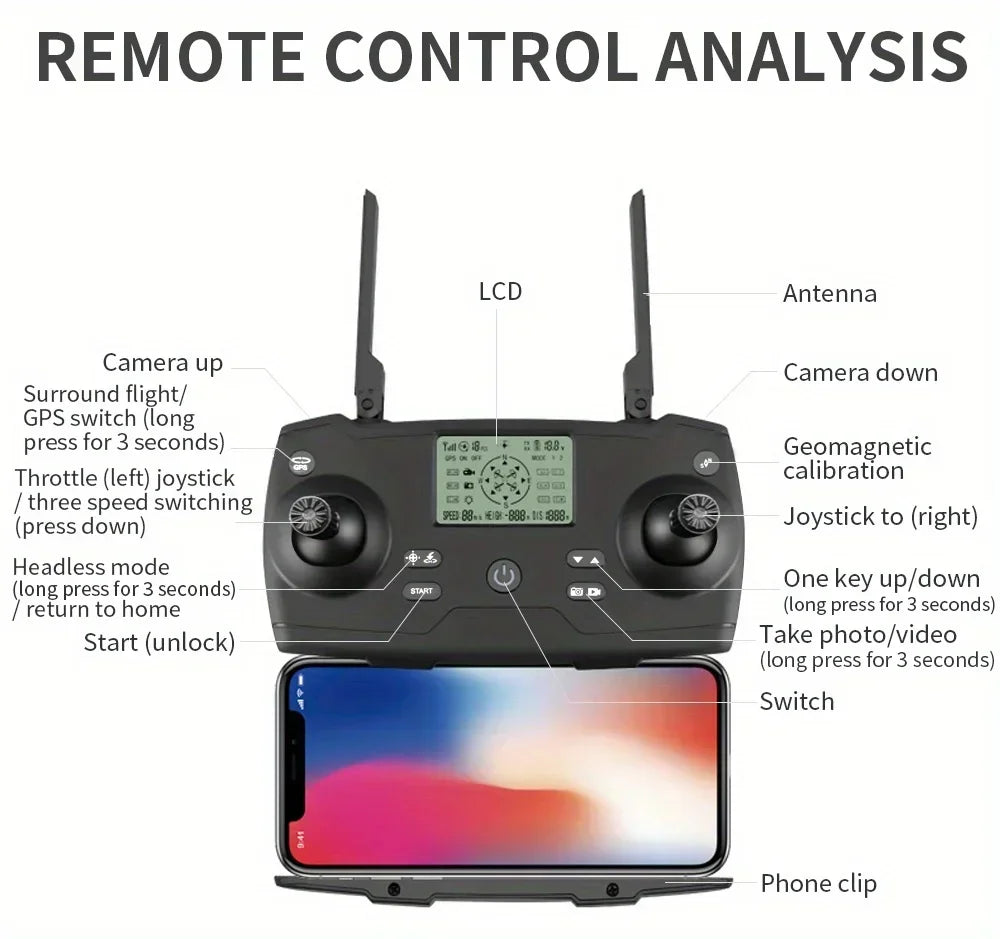 Drone with Dual Camera 2-Axis Gimbal Optica