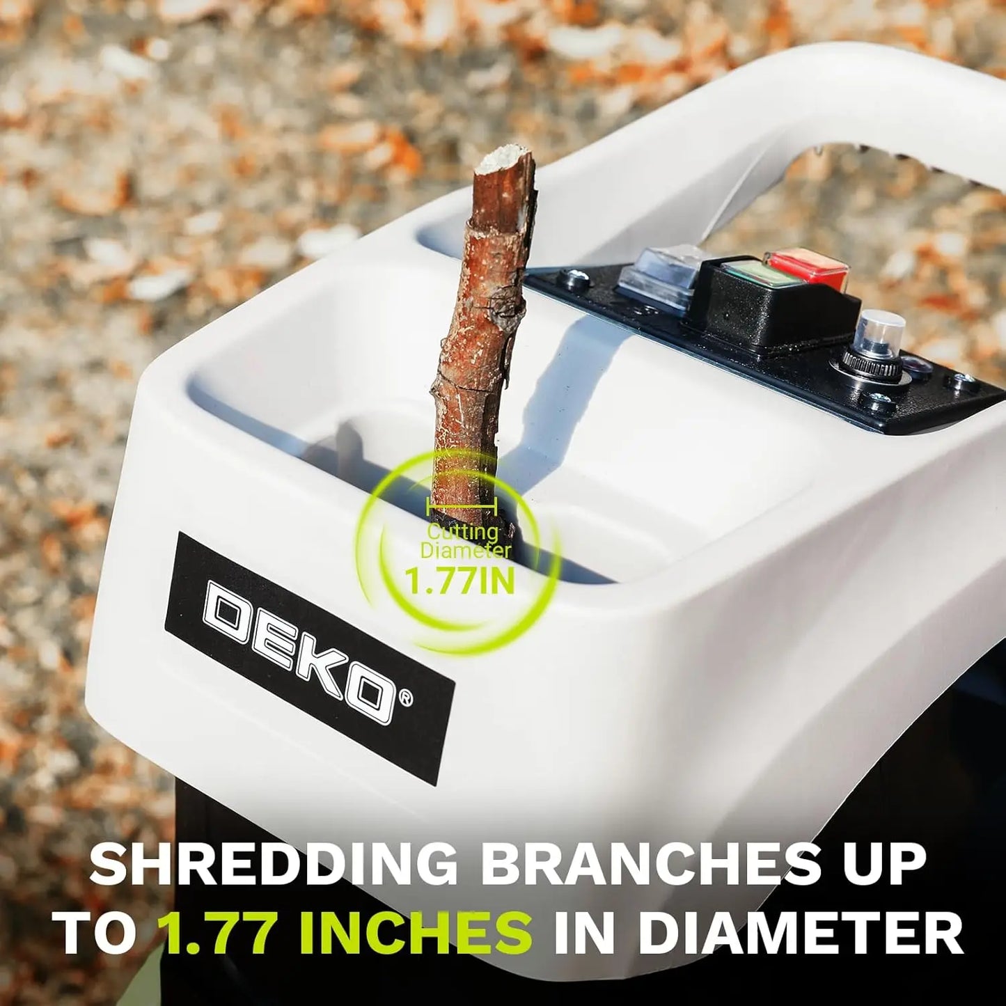 Electric 15-Amp Wood Chipper Shredder