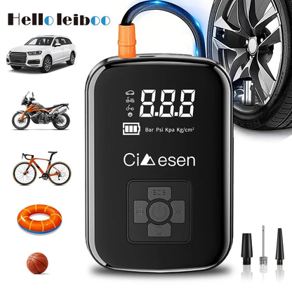 1pc Car Wireless Air Pump 150PSI Portable Electric Tire Inflation For Car Bicycle Motorcycle Air Compressor Inflator US Shipping