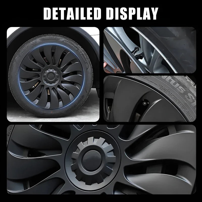YIKUN 4PCS Wheel Cover for Tesla Model Y 19 Inch