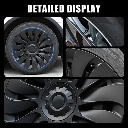 YIKUN 4PCS Wheel Cover for Tesla Model Y 19 Inch