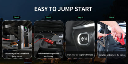 Portable Car Jump Starter With Air Compressor,