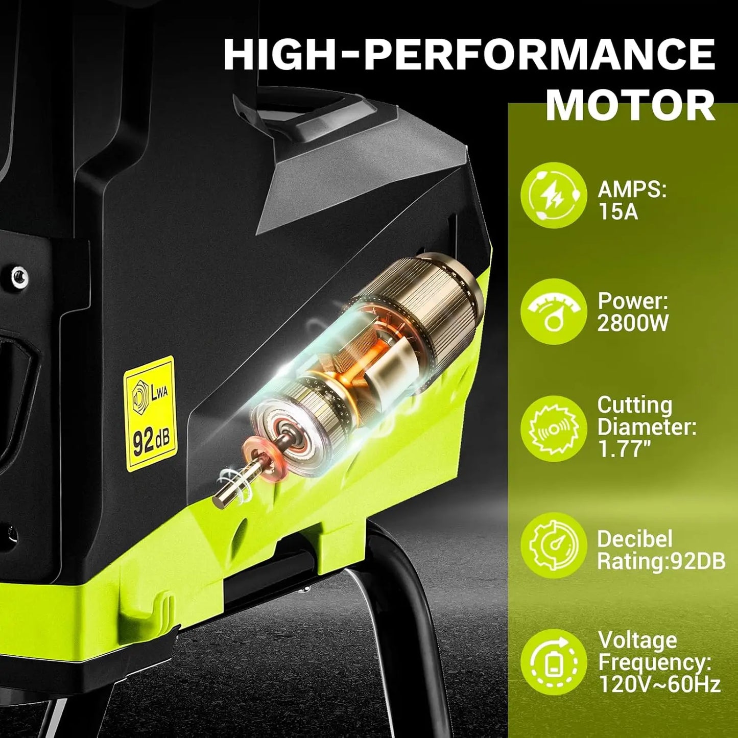 Electric 15-Amp Wood Chipper Shredder